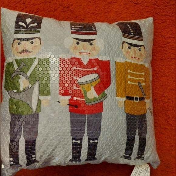 Nutcracker Sequin Pillow - Picture 1 of 6